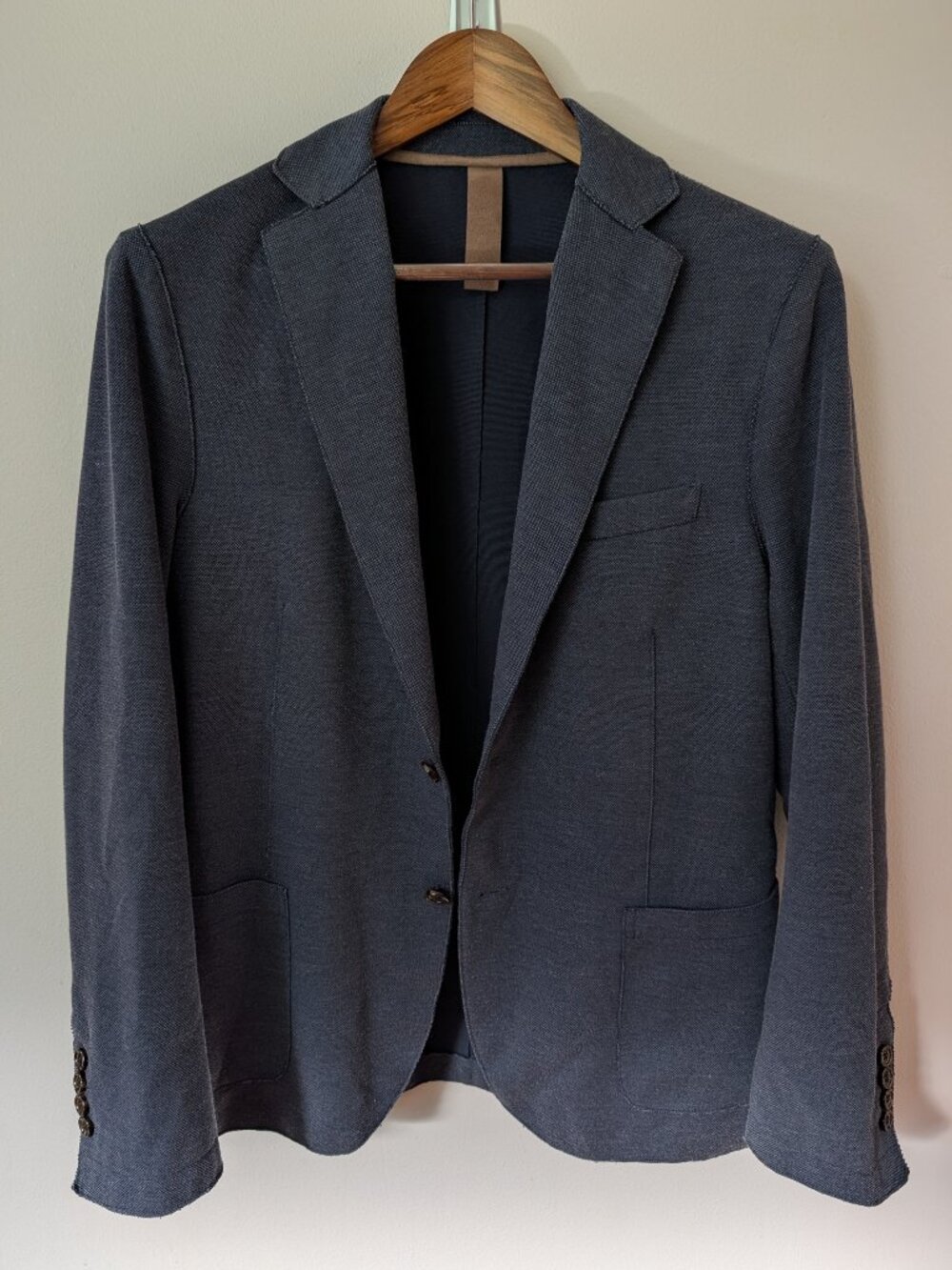 Eleventy Blazer Mens EU 48 / US 38 Raw Seam Unstructured Cotton Blend